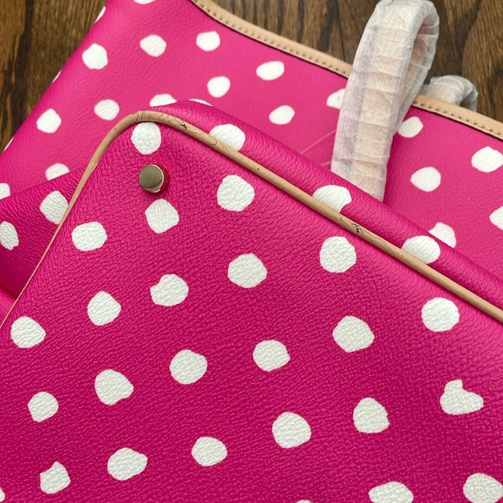 Kate Spade New York Bondi Road Harmony Baby Bag in Pink and Cream Dots